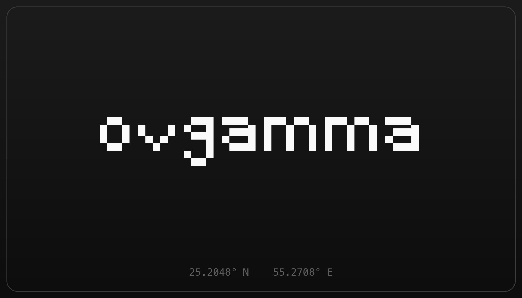 ovgamma logo, business card back
